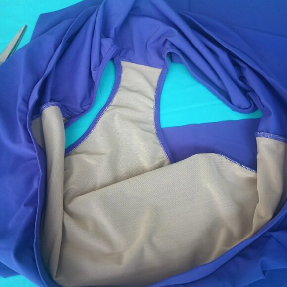 Profile Swim Skirt 24W Built in Panty 3x Plus Size Swim Bottoms Purple/Blue - Picture 8 of 9